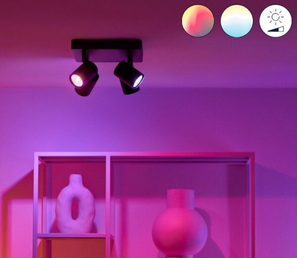 Spot LED RGBW dimabil IMAGEO 4xGU10/4,9W/230V negru Wi-Fi WiZ
