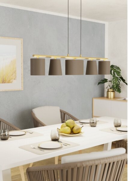 Eglo 99487 - Candelabru suspendat pe cablu ALMEIDA 5xE14/40W/230V