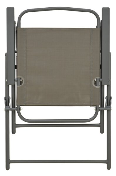 Scaun pliabil cu funcție de economisire a spațiului Vela, metal și textilenă, șampanie, Antracit, 53x58x90 cm