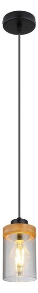 Lustră pe cablu FINCA 1xE27/40W/230V metal/lemn Globo 15557H