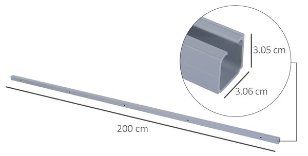 HOMCOM sina cu set de accesorii pentru usi glisante din lemn rustic | Aosom Romania
