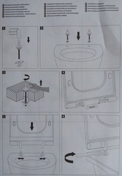 Cersanit Virgo, Scaun WC City Square cu cadere lenta, alb, K98-0220