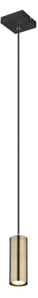 Lustră pe cablu Globo 57911HM ROBBY 1xGU10/35W/230V negru/alamă