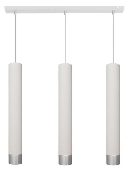 Lustr LED TUBA 3xGU10/4,8W/230V alb/luciu crom