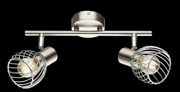 Spot TEXAS 2xE14/40W/230V crom mat Globo 54809-2
