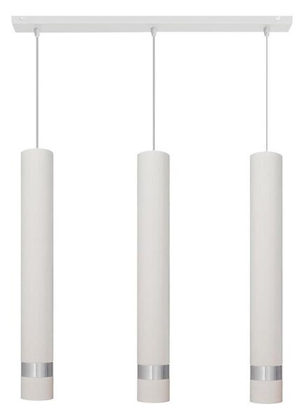 Lustr LED TUBA 3xGU10/4,8W/230V alb/luciu crom