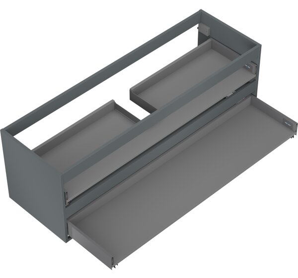 Mexen Box-A, dulap suspendat 140 cm, 2 sertare, grafit mat, 91AX0-1400-470-2-66
