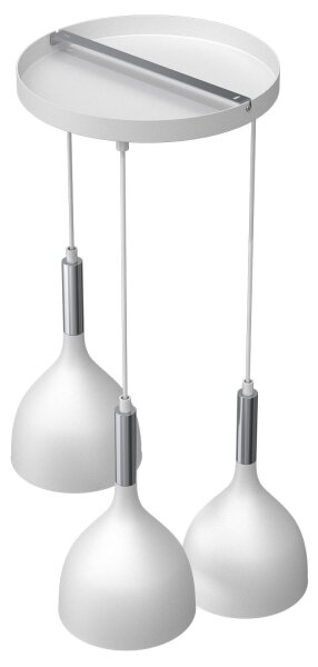 Lustră pe cablu NOAK 3xE27/60W/230V albă/aurie