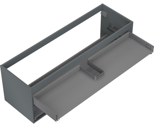 Mexen Box-A, dulap suspendat 140 cm, 2 sertare, grafit mat, 91AX0-1400-470-2-66
