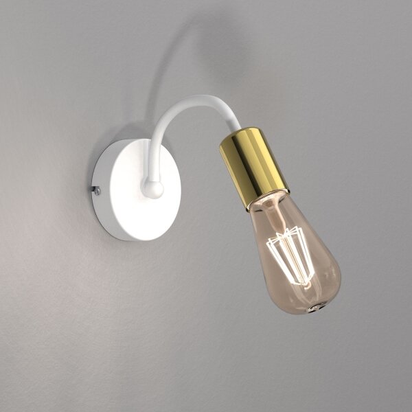 Lampă de perete DOW 1xE27/60W/230V albă/aurie