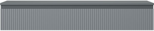 Mexen Rivel, mobilier de baie sub lavoar 140 cm cu blat, 1 sertar, canelat, grafit mat - 91A20-14023-1-BFC66