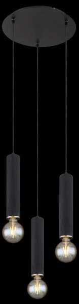 Lustră pe cablu MARION 3xE27/60W/230V lemn negru Globo 15499-3H