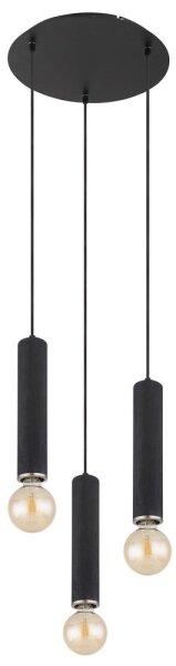 Lustră pe cablu MARION 3xE27/60W/230V lemn negru Globo 15499-3H