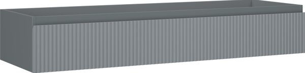 Mexen Rivel, mobilier de baie sub chiuvetă 140 cm, 1 sertar, canelat, grafit mat, 91A20-14023-1-BF66