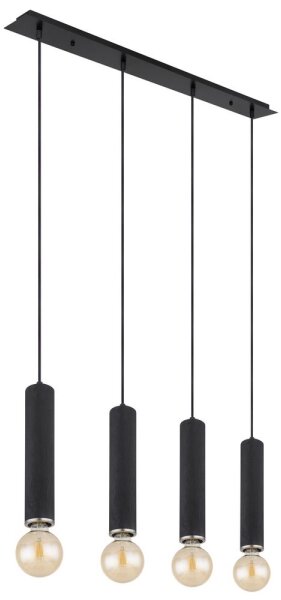 Lustră pe cablu MARION 4xE27/60W/230V lemn negru Globo 15499-4H