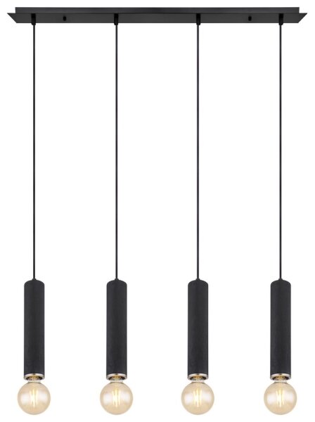 Lustră pe cablu MARION 4xE27/60W/230V lemn negru Globo 15499-4H