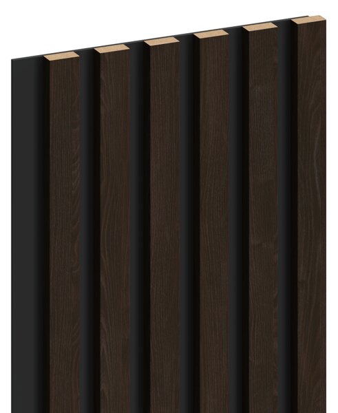 Mexen Lam-B, lamele acustice de perete 275 × 30 cm, placă HDF 4 mm, furnir tehnic, maro abanos, S100-275307-3015-022