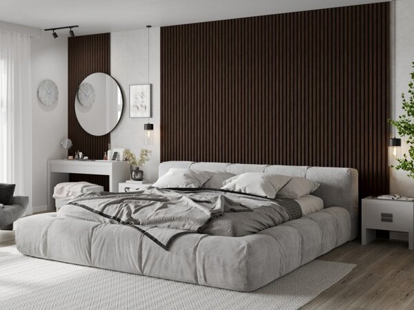 Mexen Lam-F, lamele acustice de perete 275 × 30 cm, suport din fetru 8 mm, furnir tehnic, maro abanos, S105-275307-3015-022