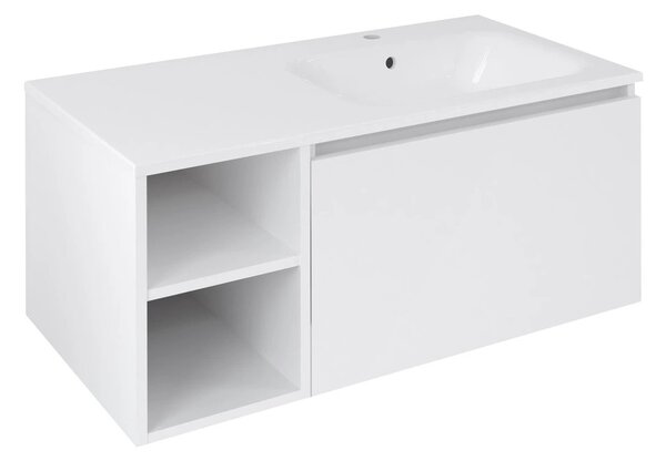 Sapho Sapho, dulap LOREA 100x46x51.5cm (30P+70cm), dreapta, alb mat, LE070-3131-R-11