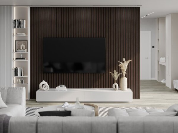 Mexen Lam-B, lamele acustice de perete 275 × 30 cm, placă HDF 4 mm, furnir tehnic, maro abanos, S100-275307-3015-022
