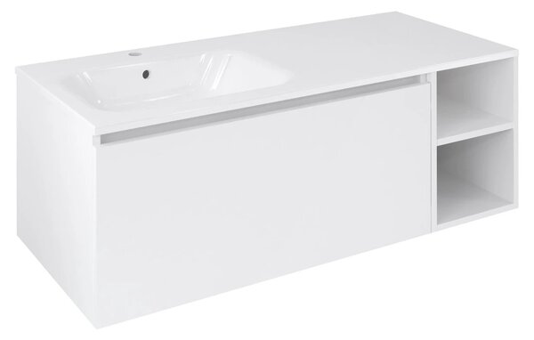Sapho Sapho, dulap LOREA 120x46x51.5cm (90+30Buccm), stânga, alb mat, LE090-3131-L-04