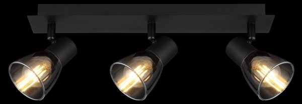 Spot CLAUDE 3xE14/40W/230V negru Globo 54307-3