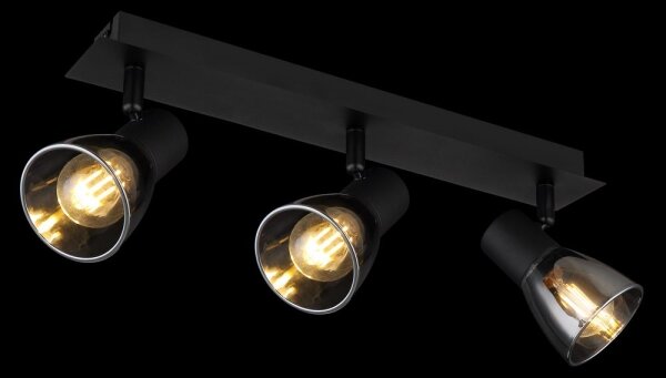 Spot CLAUDE 3xE14/40W/230V negru Globo 54307-3