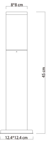 Lampă de exterior HERRI 1xE27/15W/230V 45 cm IP44 Globo 31731