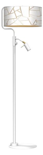 Lampadar ZIGGY 1xE27/40W/230V + 1xGU10/MR11/7W alb/auriu