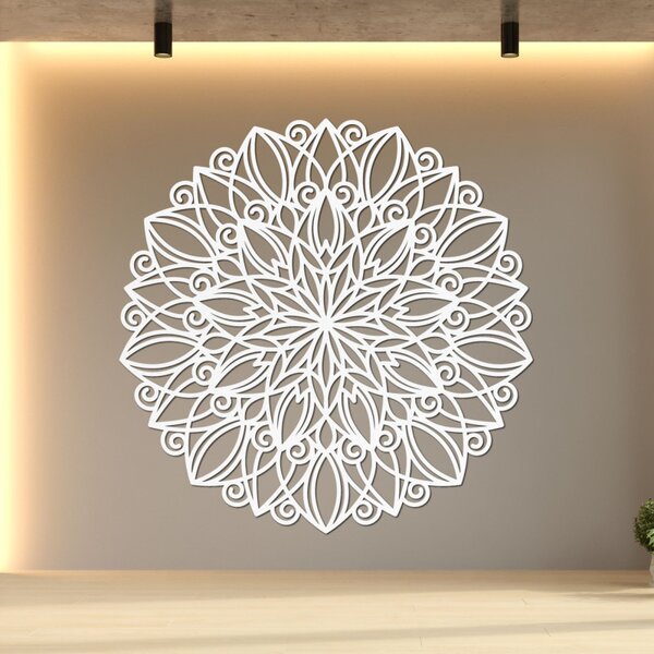 Mandala din lemn pe perete, floare dansatoare | ORPEROF