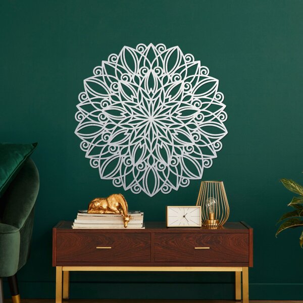Mandala din lemn pe perete, floare dansatoare | ORPEROF