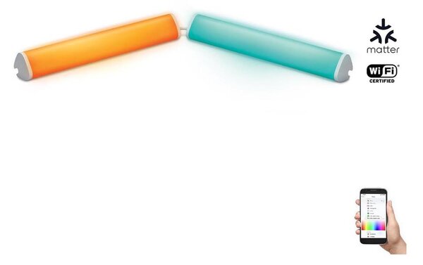 WiZ - Set 2x lampă LED RGBW dimabilă BAR LED/5,5W/230V Wi-Fi