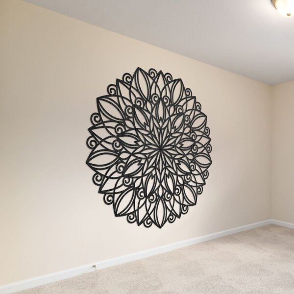 Mandala din lemn pe perete, floare dansatoare | ORPEROF
