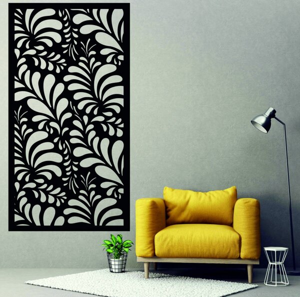 Panou elegant din lemn cu model floral | PIKI