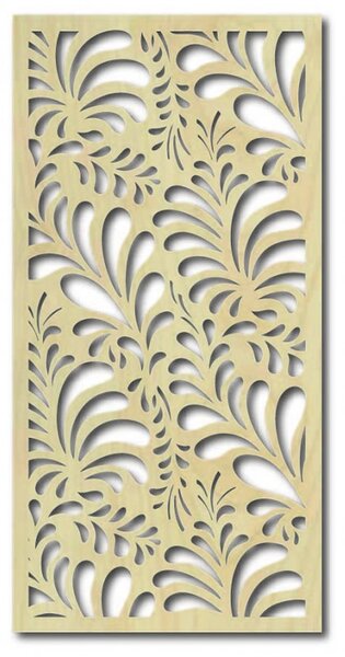 Panou elegant din lemn cu model floral | PIKI