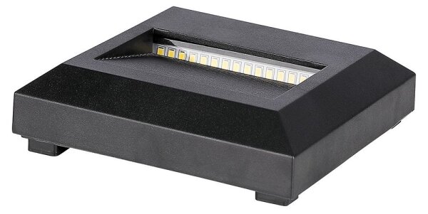 Corp de iluminat LED de exterior pentru scări LED/2W/230V IP65 3000K negru