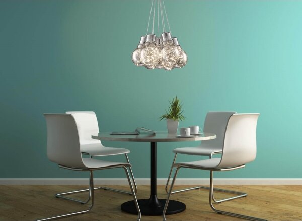 Lustră LED pe cablu BULBS LED/30W/230V crom lucios Klausen 142008