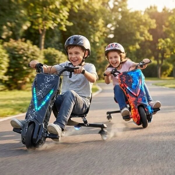 Driftmax™ Kart Electric Cu 3 Roți Pentru Drift, Gheață și foc