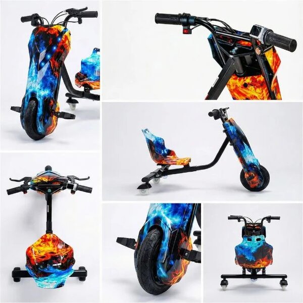 Driftmax™ Kart Electric Cu 3 Roți Pentru Drift, Gheață și foc