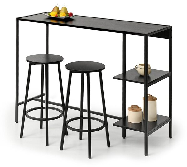 Set de bar Everet (lemn negru + negru) (pentru 2 persoane). Promo -13%. 1111869