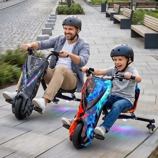 Driftmax™ Kart Electric Cu 3 Roți Pentru Drift, Gheață și foc