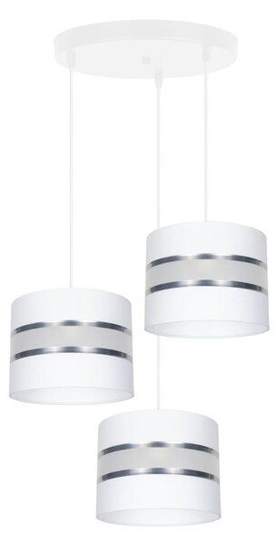 Lustră pe cablu CORAL 3xE27/60W/230V alb/crom d. 45 cm