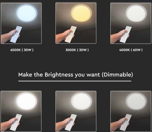 LED plafonieră dimabilă 40W 230V 3000K/4000K/6500K cu telecomandă