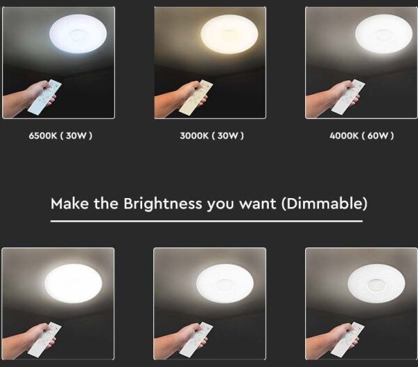 LED plafonieră dimabilă 40W 230V 3000K/4000K/6500K cu telecomandă