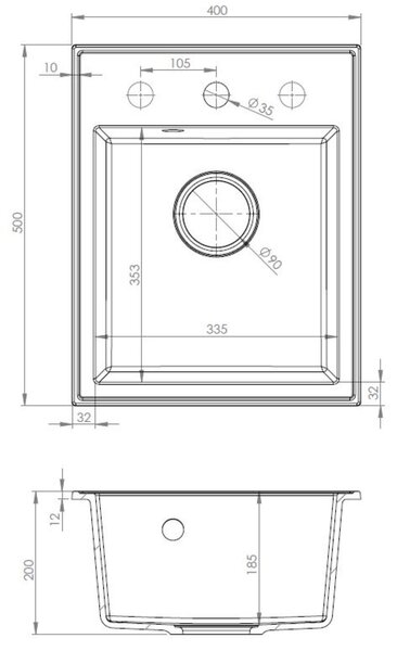 Ruvetti Natu Box chiuveta cu baterie și accesorii bej/oțel LP_3200-NB4050BE_W