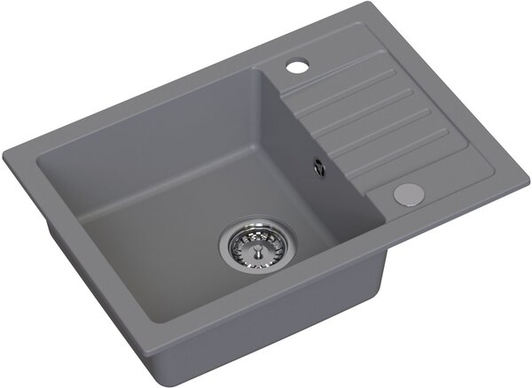 Ruvetti Tito Compact chiuveta cu baterie și accesorii gri/ LP_3200-TC6244GR_W