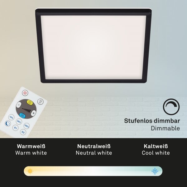 Plafonieră LED dimabilă Briloner 7082-015 SLIM LED/22W/230V + telecomandă