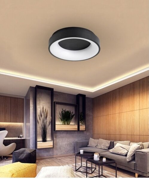 Plafonieră LED dimabilă NOVA LED/54W/230V 3000-6500K neagră + telecomandă