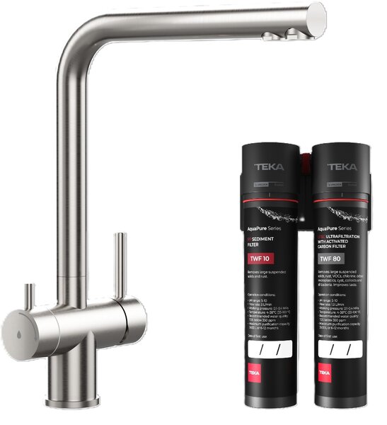 Set baterie pentru filtru apă Teka Uni 116030084, filtru sub chiuvetă Teka TWF 118510001