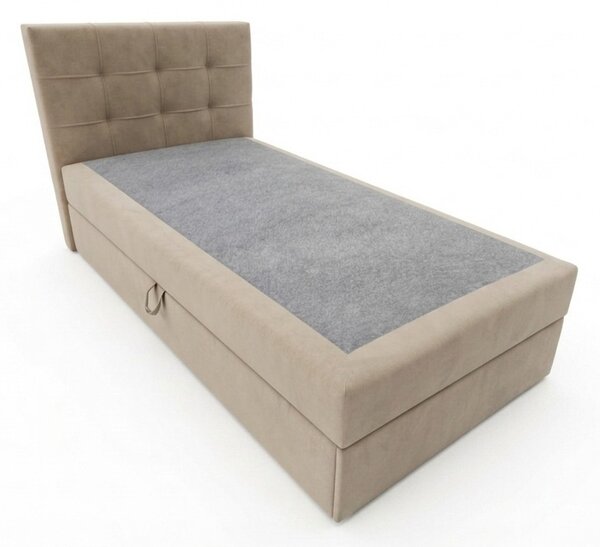 Pat boxspring tapitat DIRELIS TRINITY 90x200 cm bej Saltele: Saltea cu arcuri Bonell